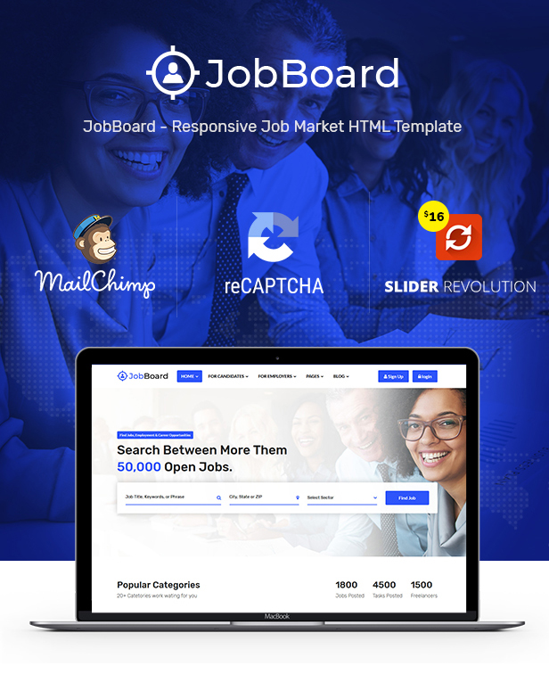 Job Board: Job Portal | Job WebSite HTML Wireframe - 2